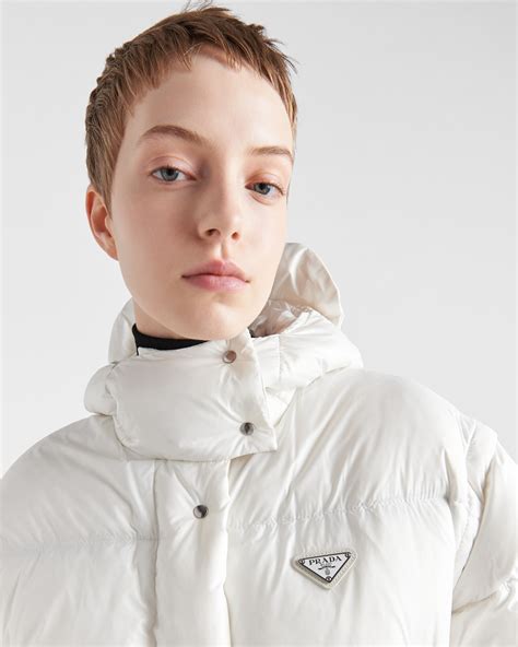 prada re-nylon convertible cropped down jacket|White Re.